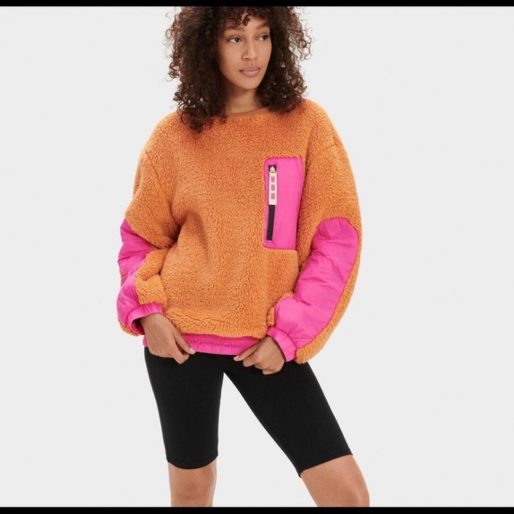 UGG Niko Sherpa Brown and Pink